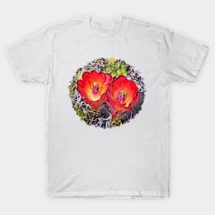 Scarlet Cactus Flower T-Shirt